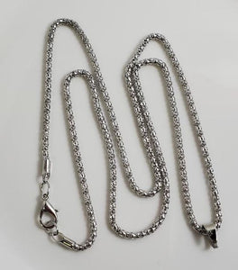AZ1254 Silver 23" Chain Necklace with Clasp