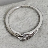 R705 Silver Simple Rhinestone Ring - Iris Fashion Jewelry