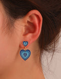 E12 Gold Shades of Brown Heart Earrings - Iris Fashion Jewelry