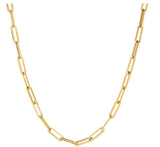 N375 23" Gold Oval Chain Link Necklace with FREE EARRINGS - Iris Fashion Jewelry
