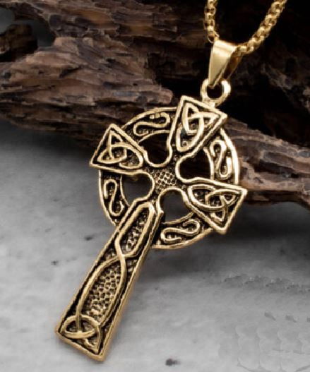 N1249 Gold Cross Pendant Necklace