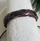 B1301 Brown Leather Cord Bracelet