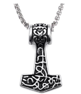 AZ500 Silver Viking Hammer Necklace