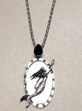N359 Silver Mermaid Mirror Necklace with FREE EARRINGS - Iris Fashion Jewelry