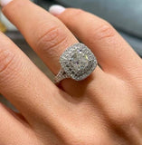 R626 Silver Multi Rhinestone Ring - Iris Fashion Jewelry