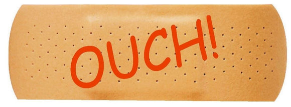 ST-D626 OUCH Bandage Funny Bumper Sticker