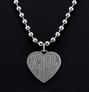 N1246 Silver Please Return to Heaven Heart Necklace with Free Earrings - Iris Fashion Jewelry