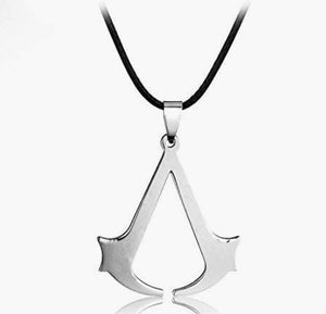 AZ786 Silver Video Game Symbol Necklace with FREE EARRINGS
