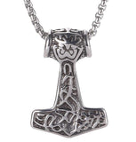 AZ532 Silver Viking Hammer Necklace