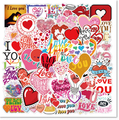 ST09 The Love Collection Stickers 20 Pieces - Iris Fashion Jewelry