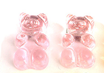 L316 Light Pink Gummy Bear Earrings - Iris Fashion Jewelry