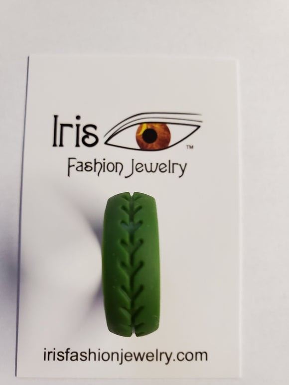 SR09 Green Arrow Design Silicone Ring - Iris Fashion Jewelry