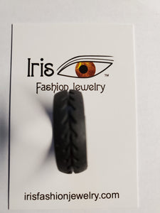 SR06 Black Arrow Design Silicone Ring - Iris Fashion Jewelry