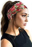 H665 Navy Blue Spring Flowers Wide Head Band - Iris Fashion Jewelry