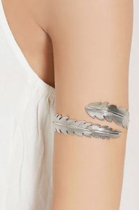 B1117 Silver Feather Armband - Iris Fashion Jewelry