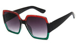 S11 Red-Black-Green Sparkle Design Sunglasses - Iris Fashion Jewelry