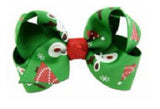 Z84 Green Reindeer Christmas Small Hair Bow Clip - Iris Fashion Jewelry