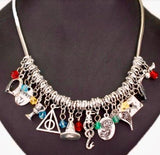 AZ890 Silver Charm Snake Chain Necklace with Free Earrings SUPER VALUE!