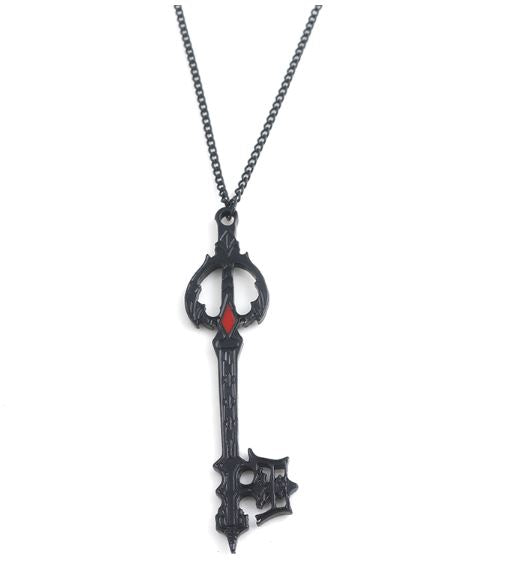 AZ27 Black Skull Key Necklace with FREE EARRINGS - Iris Fashion Jewelry