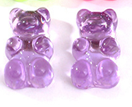 L318 Lavender Gummy Bear Earrings - Iris Fashion Jewelry