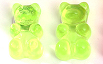 L317 Lime Green Gummy Bear Earrings - Iris Fashion Jewelry
