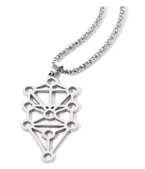 AZ03 Silver Geometric Pattern Necklace with FREE EARRINGS - Iris Fashion Jewelry