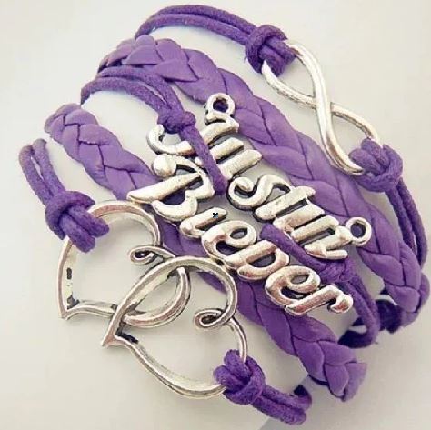 AZ382 Purple Singer Leather Layer Bracelet
