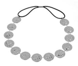 H584 Silver Coin Headdress - Iris Fashion Jewelry