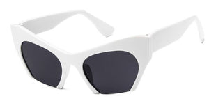 S94 White Open Bottom Frame Sunglasses - Iris Fashion Jewelry