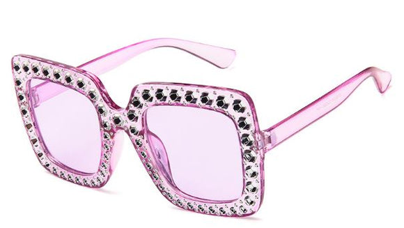 S70 Pink Glitter Dots Fashion Sunglasses - Iris Fashion Jewelry