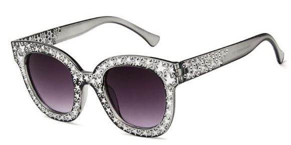 S115 Gray Hollywood Star Sunglasses - Iris Fashion Jewelry