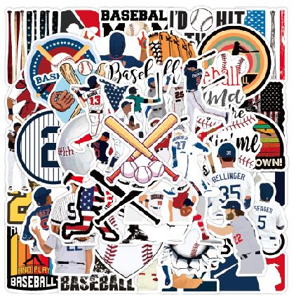 ST18 Baseball Collection. 20 Pieces Assorted Stickers