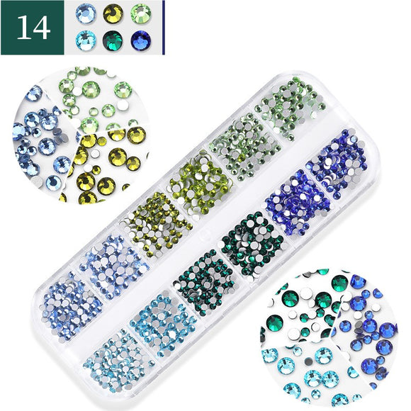 NS108 Crystal Nail Art 6 Color Set - Iris Fashion Jewelry