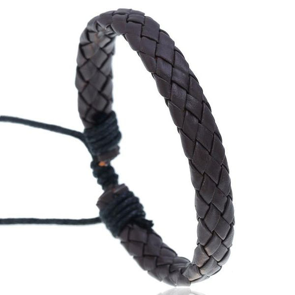 B715 Brown Leather Bracelet - Iris Fashion Jewelry