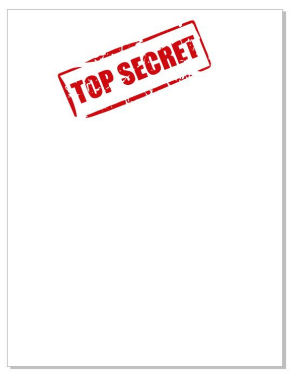NP18 Top Secret Note Pad