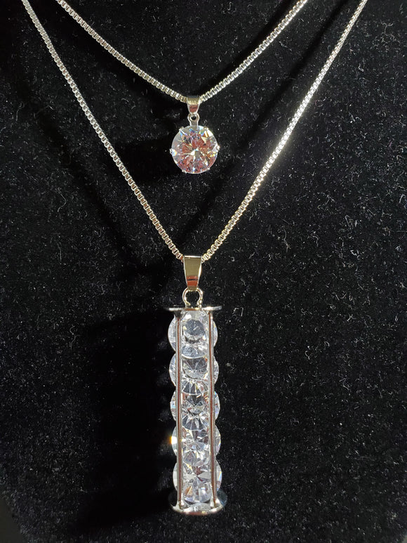 NX Silver Multi Gemstone Necklace with Free Earrings - Iris Fashion Jewelry