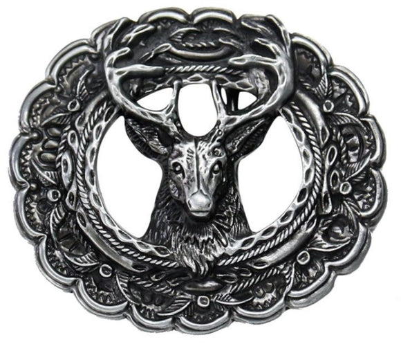 BU40 Deer Head Belt Buckle - Iris Fashion Jewelry