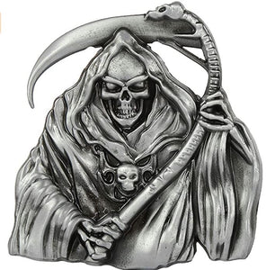 BU71 Grim Reaper Belt Buckle - Iris Fashion Jewelry