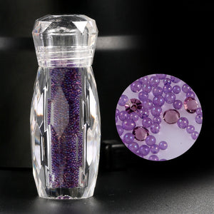 NS51 Nail Glass Beads PURPLE - Iris Fashion Jewelry