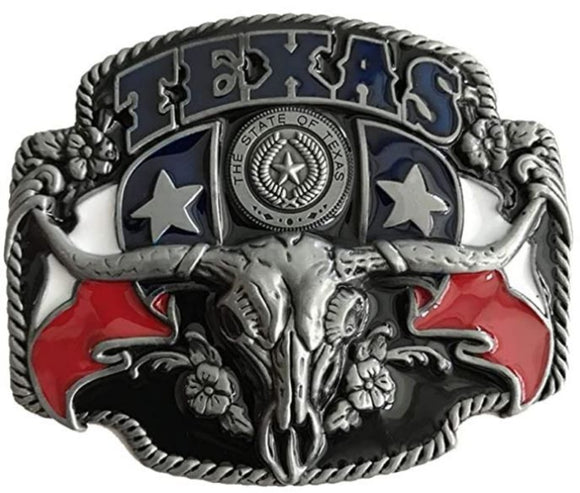 BU20 Texas Steer Head Belt Buckle - Iris Fashion Jewelry