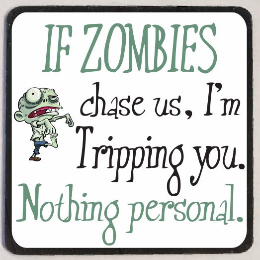 M171 If Zombies Chase Us Funny Magnet - Iris Fashion Jewelry