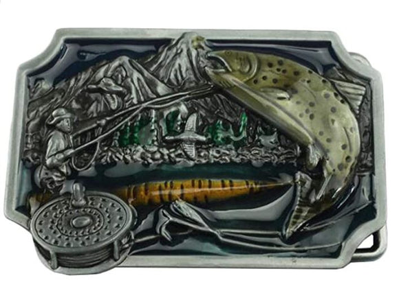 BU48 Fishing Belt Buckle - Iris Fashion Jewelry