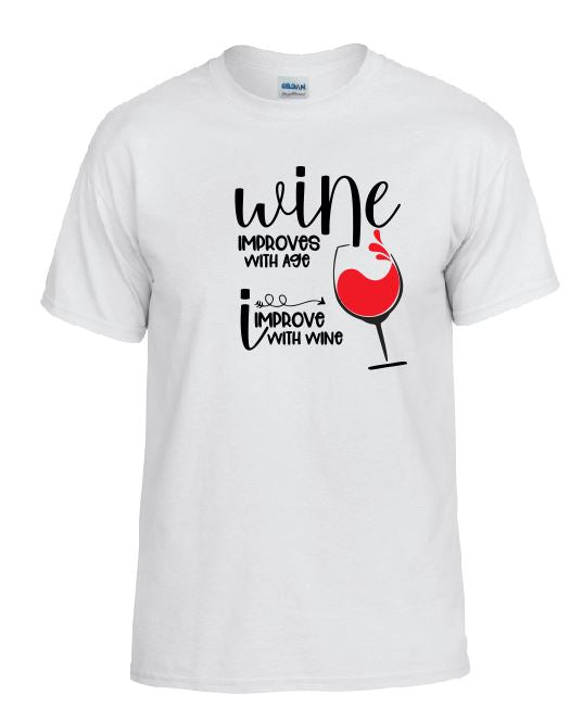 TS16 Wine Improves With Age White T-Shirt