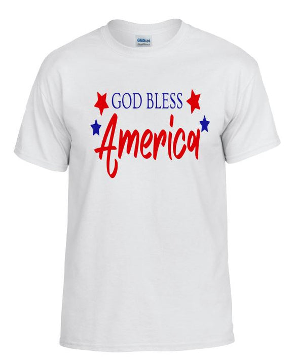 TS26 God Bless America White T-Shirt